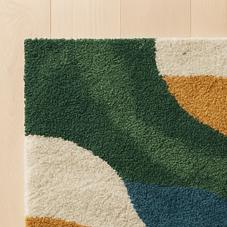 EcoTuft Modern Abstract Area Rug – Soft Tufted Carpet for Living Room | Premium Handmade Rug | Anti-Slip, Thick & Cozy Floor Decor