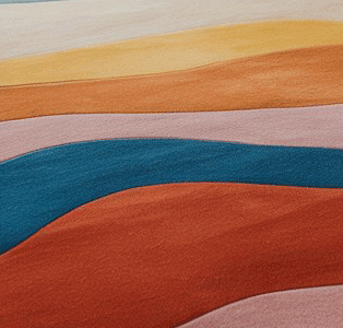 Modern Abstract Multicolor Rug | Handmade Tufted Irregular Carpet | Aesthetic Living Room Decor