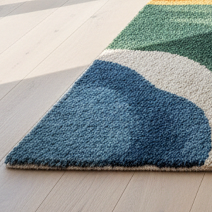 EcoTuft Modern Abstract Area Rug – Soft Tufted Carpet for Living Room | Premium Handmade Rug | Anti-Slip, Thick & Cozy Floor Decor