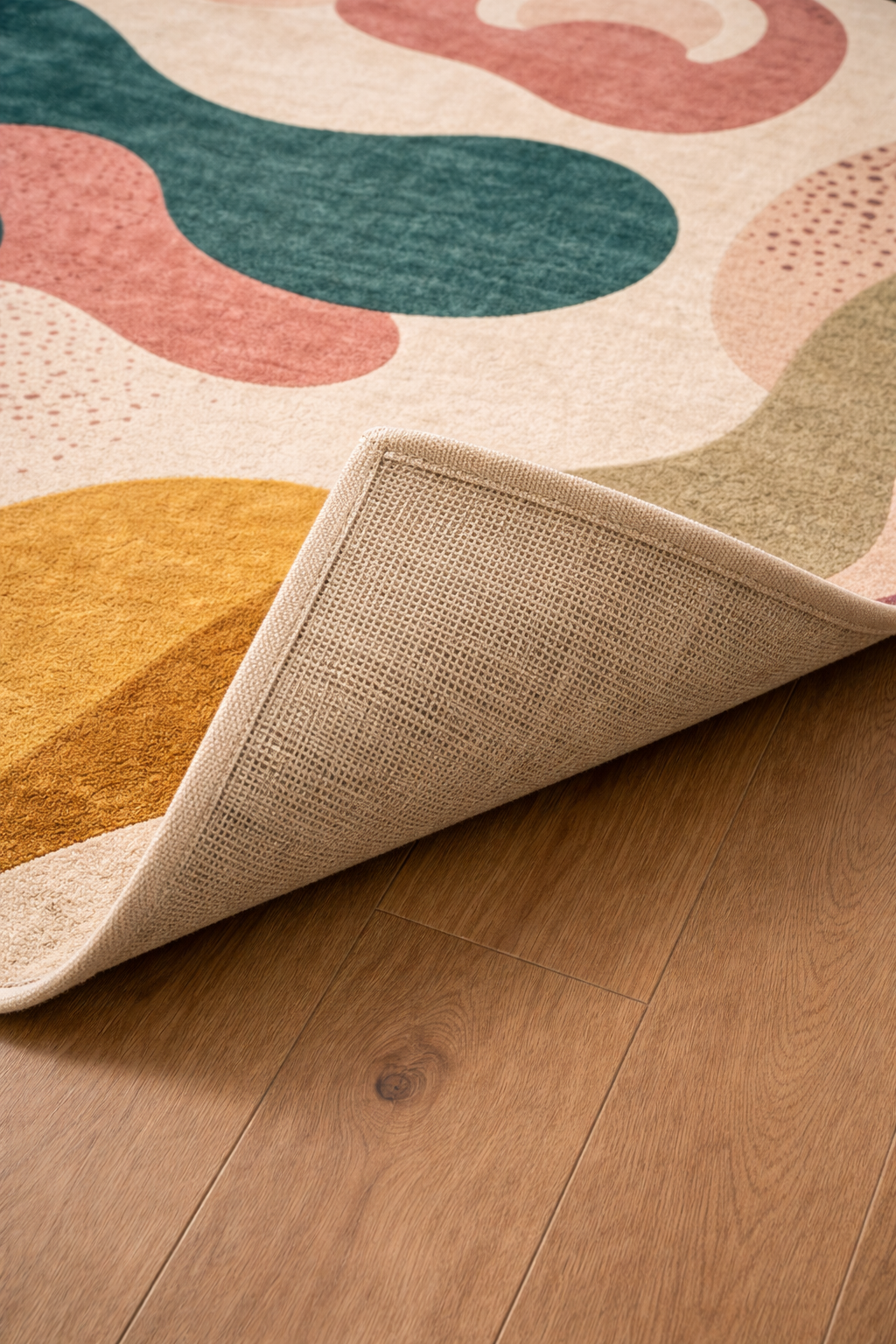 Modern Abstract Area Rug, Handmade Wool Rug, Contemporary Living Room Carpet, Colorful Mid Century Modern Rug, Custom Size